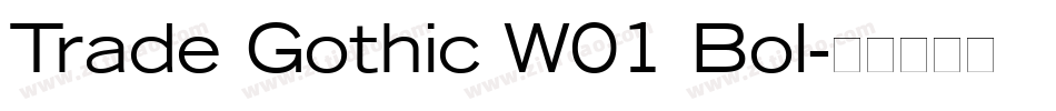 Trade Gothic W01 Bol字体转换